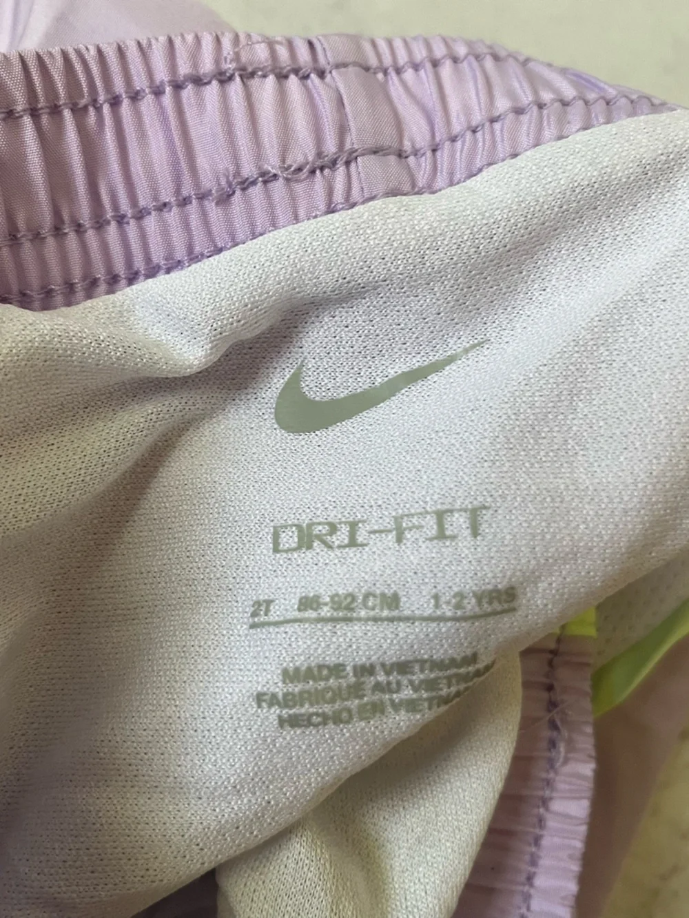 Girls Nike Shorts 2T Purple Athletic Outside Soccer Running Camp
